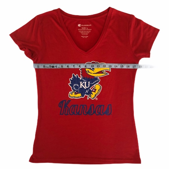 University of Kansas Jayhawks Short Sleeved Tee LG - Picture 5 of 6